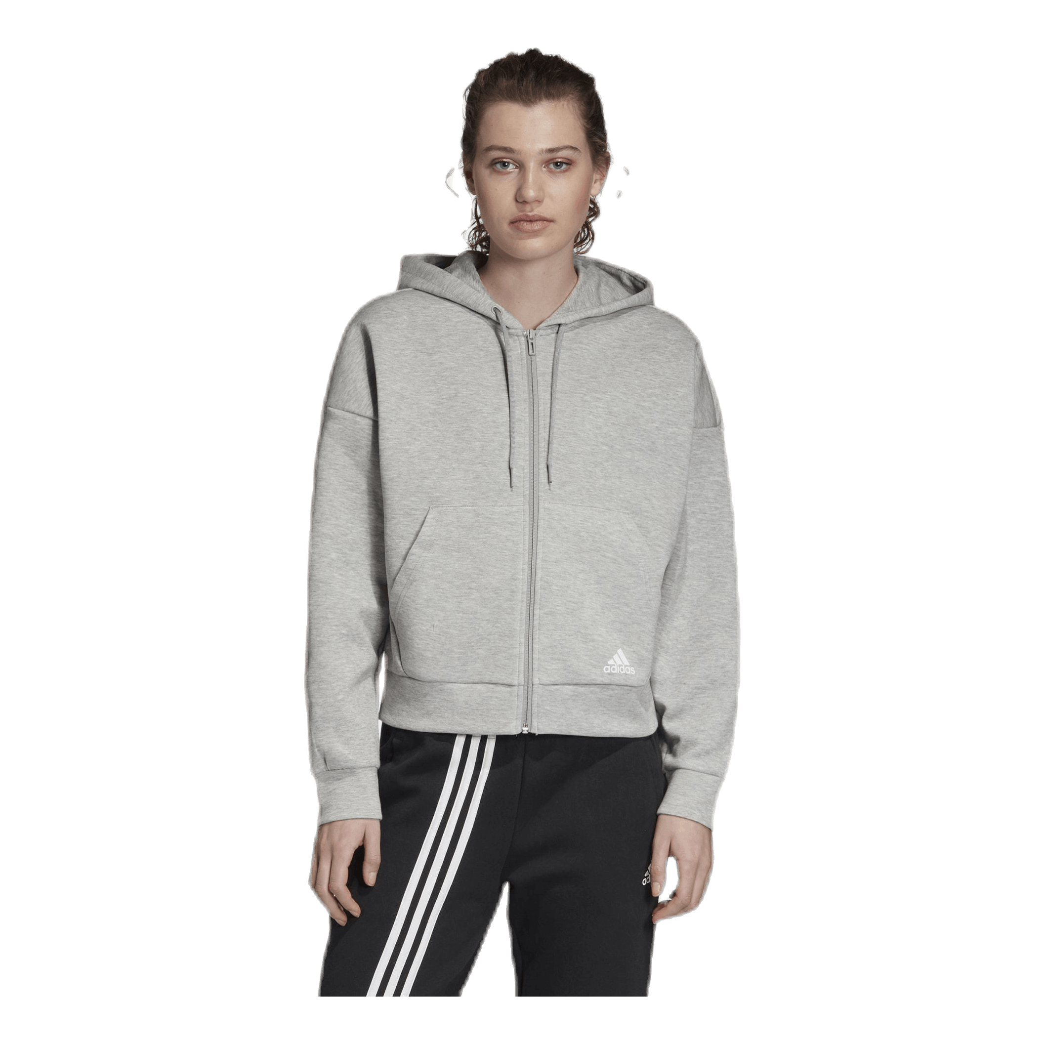 ADIDAS Must Haves 3S Hood White/Grey 1 ADIDAS Must Haves 3S Hood White/Grey