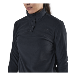 The North Face TKA Glacier Snap-Neck Pullover Black -Billig Jakker butikk 09386 80 005