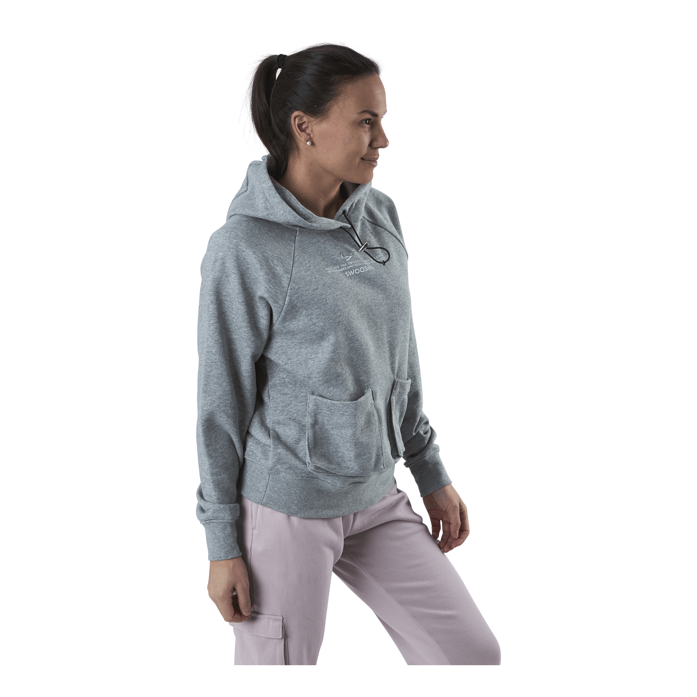 Nike Nsw Swoosh Hoodie Ft Grey 2 Nike Nsw Swoosh Hoodie Ft Grey - Bilde 2