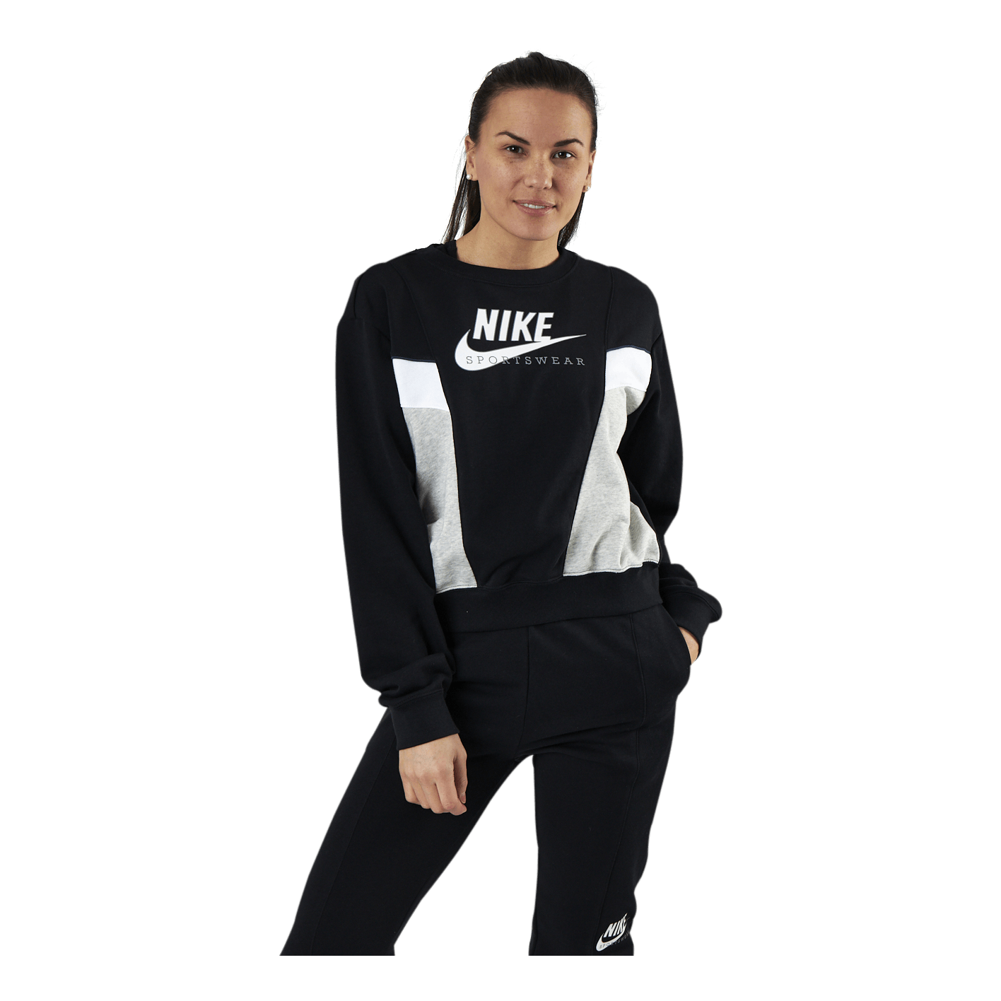 Nike Nsw Heritage Crew Flc Black 3 Nike Nsw Heritage Crew Flc Black - Bilde 3