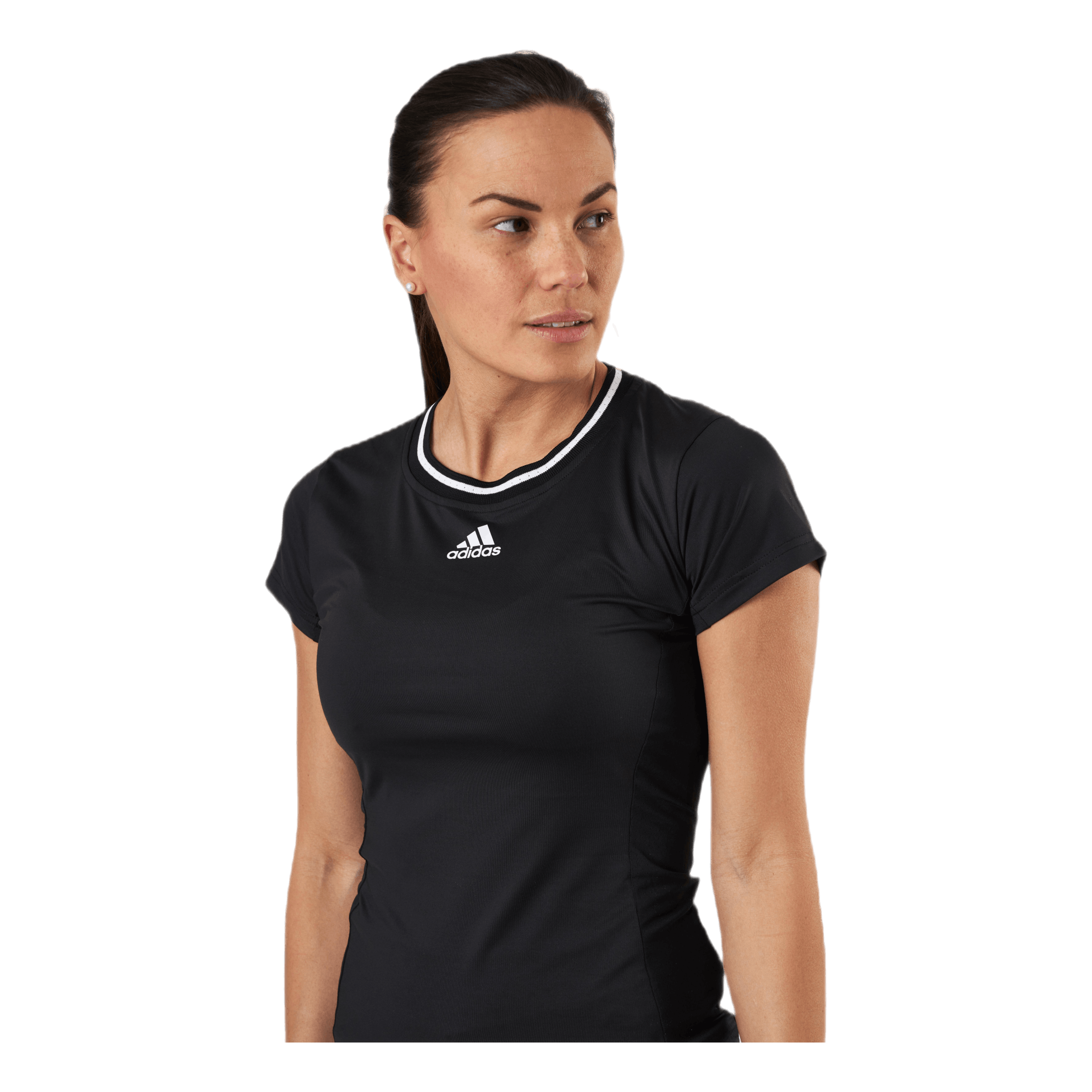 ADIDAS TENNIS Match Tee Aeroready White/Black 4 ADIDAS TENNIS Match Tee Aeroready White/Black - Bilde 4
