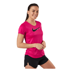 Nike Swoosh Run Top SS Silver/Red