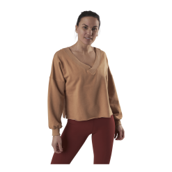 Nike Yoga Off-Mat Fleece V-Neck Pink/White