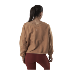 Nike Yoga Off-Mat Fleece V-Neck Pink/White -Billig Jakker butikk 09444 38 003