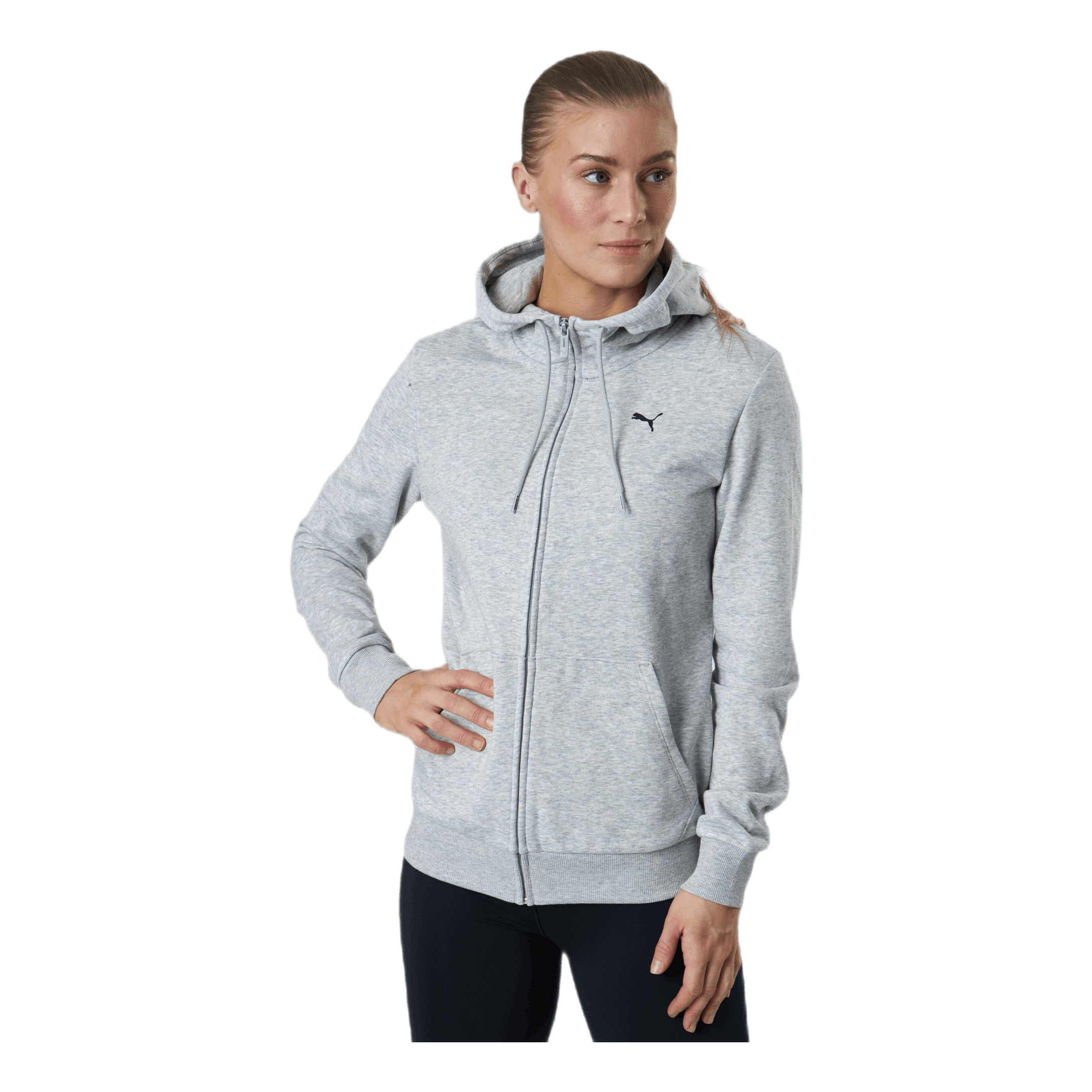 Puma Essential Small Logo Full-Zip Hoodie Tr Grey 2 Puma Essential Small Logo Full-Zip Hoodie Tr Grey - Bilde 2