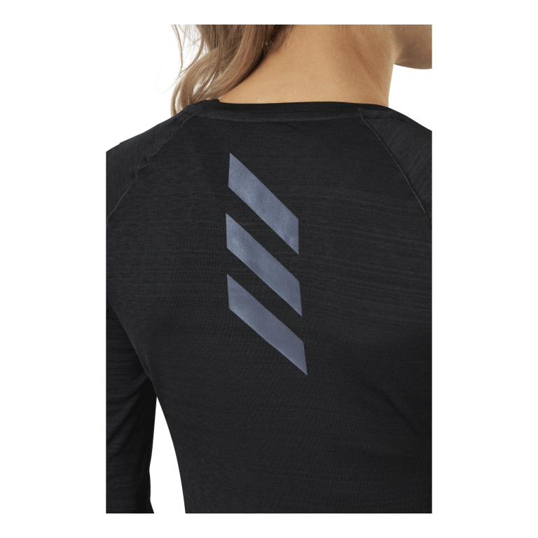 Adidas Runner Long Sleeve Tee Women Black / Reflective Silver 5 Adidas Runner Long Sleeve Tee Women Black / Reflective Silver - Bilde 5