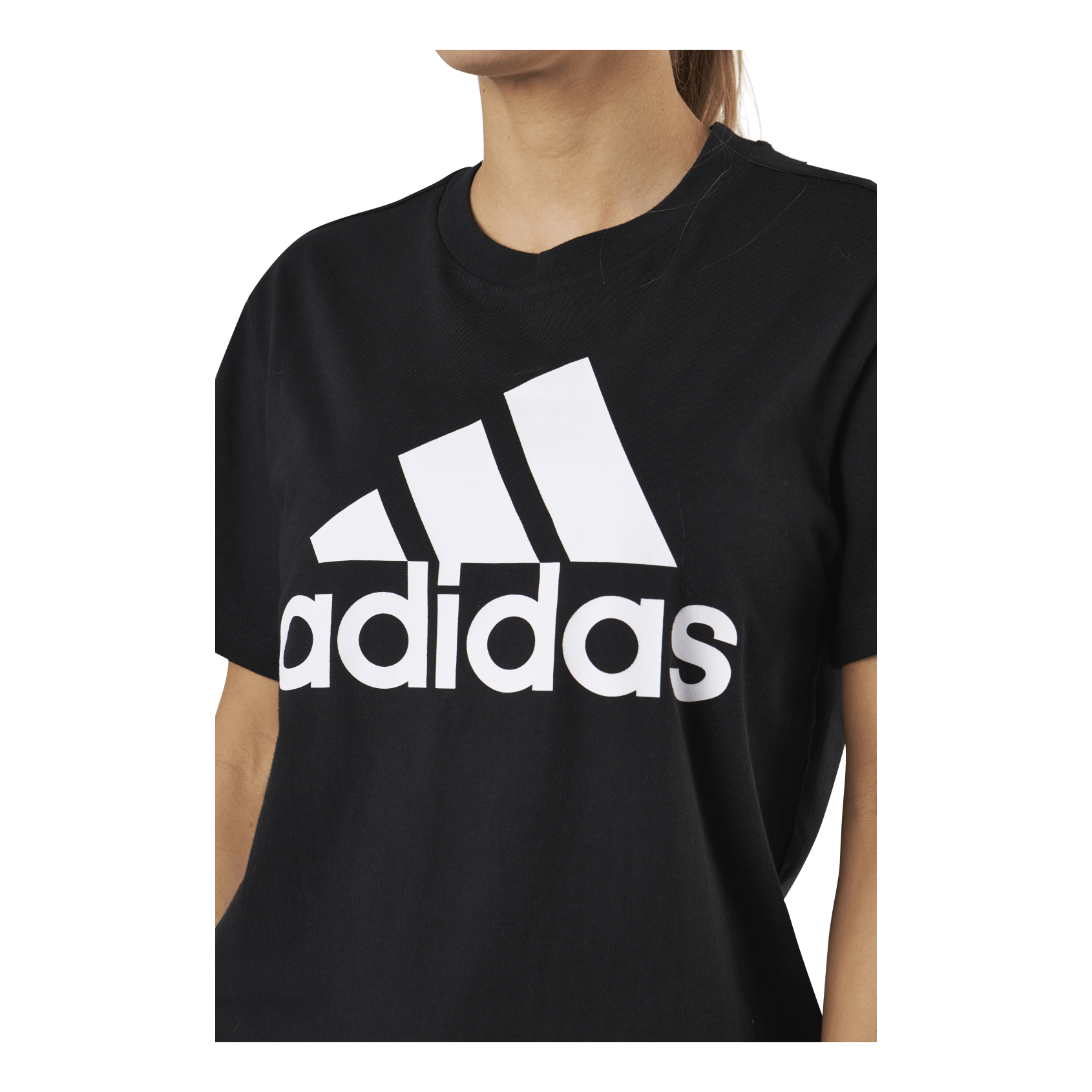 ADIDAS Essentials Boyfriend T-Shirt Black / White 4 ADIDAS Essentials Boyfriend T-Shirt Black / White - Bilde 4