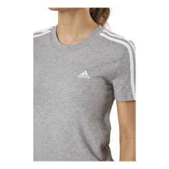 ADIDAS Essentials Slim T-Shirt Medium Grey Heather / White -Billig Jakker butikk 09450 70 008