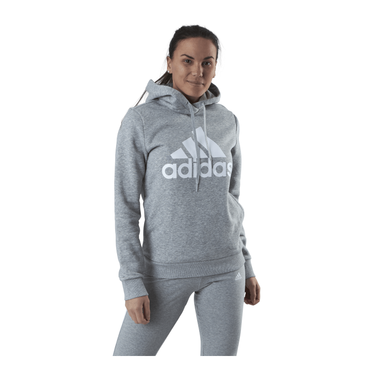 ADIDAS Essentials Hoodie Medium Grey Heather / White 1 ADIDAS Essentials Hoodie Medium Grey Heather / White