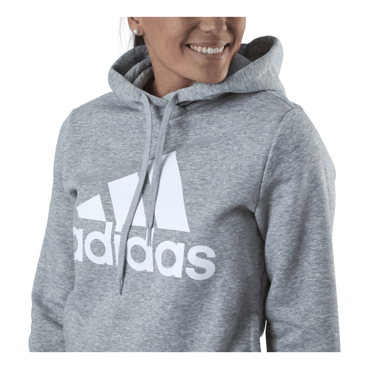 ADIDAS Essentials Hoodie Medium Grey Heather / White 4 ADIDAS Essentials Hoodie Medium Grey Heather / White - Bilde 4