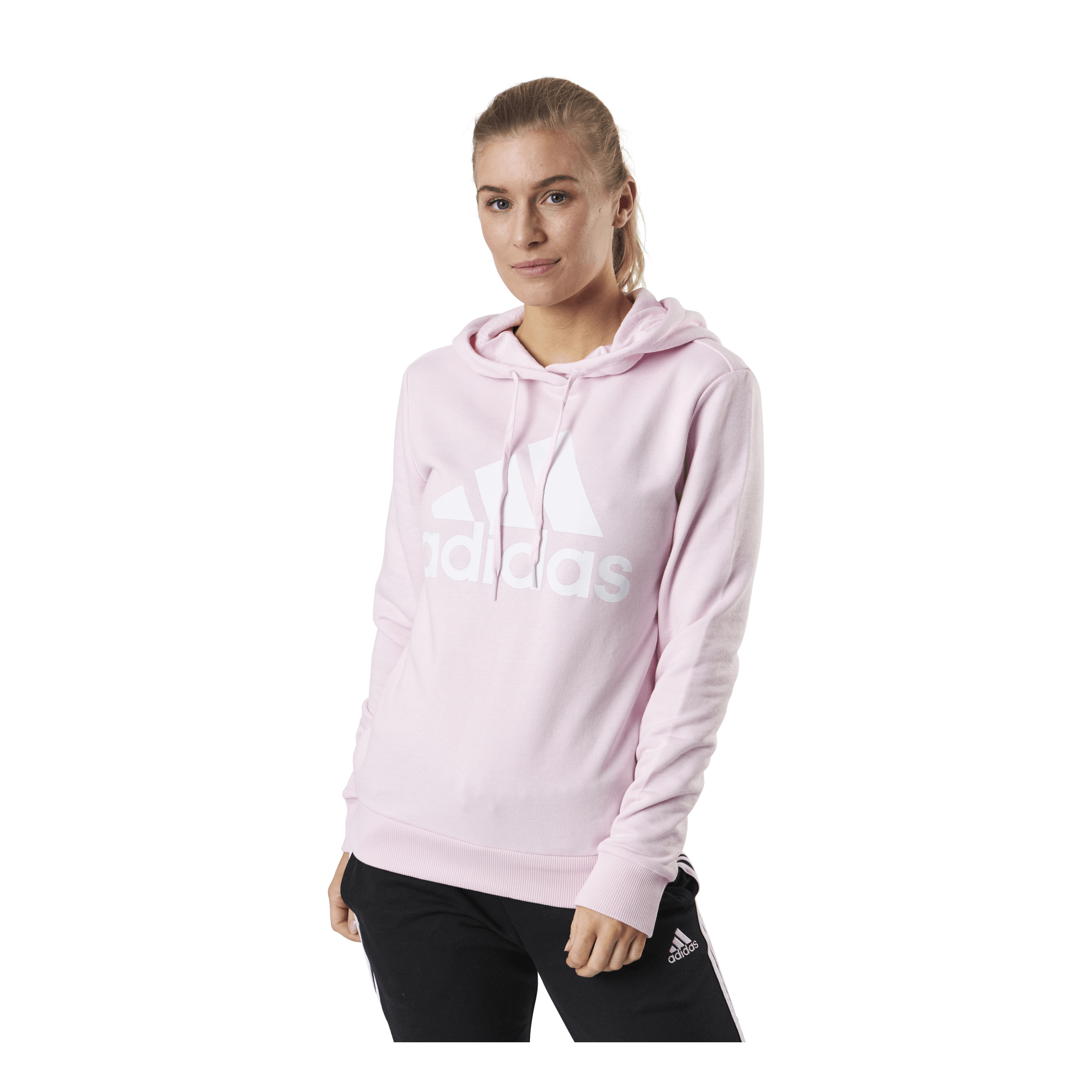 ADIDAS Essentials Hoodie Clear Pink / White 1 ADIDAS Essentials Hoodie Clear Pink / White