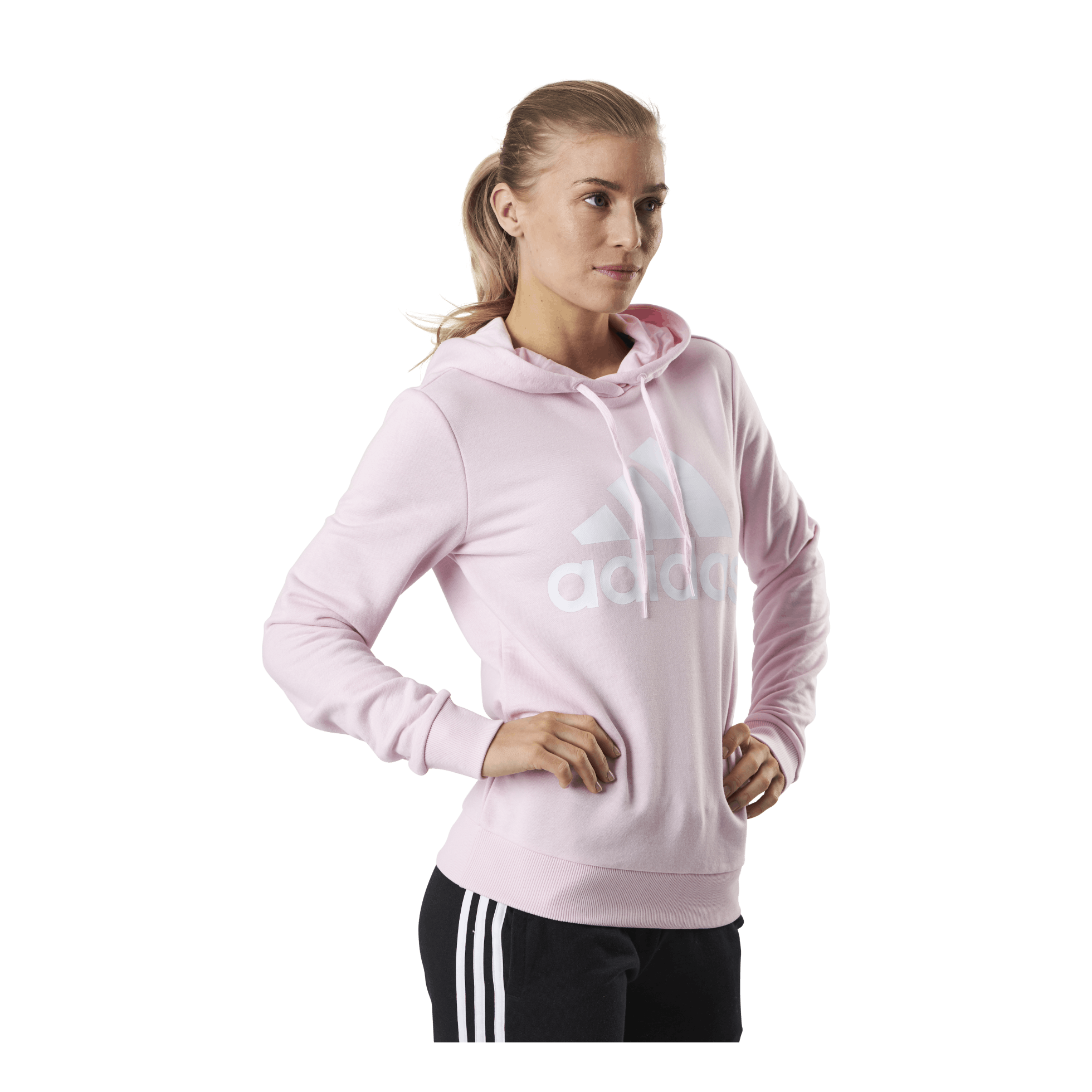 ADIDAS Essentials Hoodie Clear Pink / White 2 ADIDAS Essentials Hoodie Clear Pink / White - Bilde 2