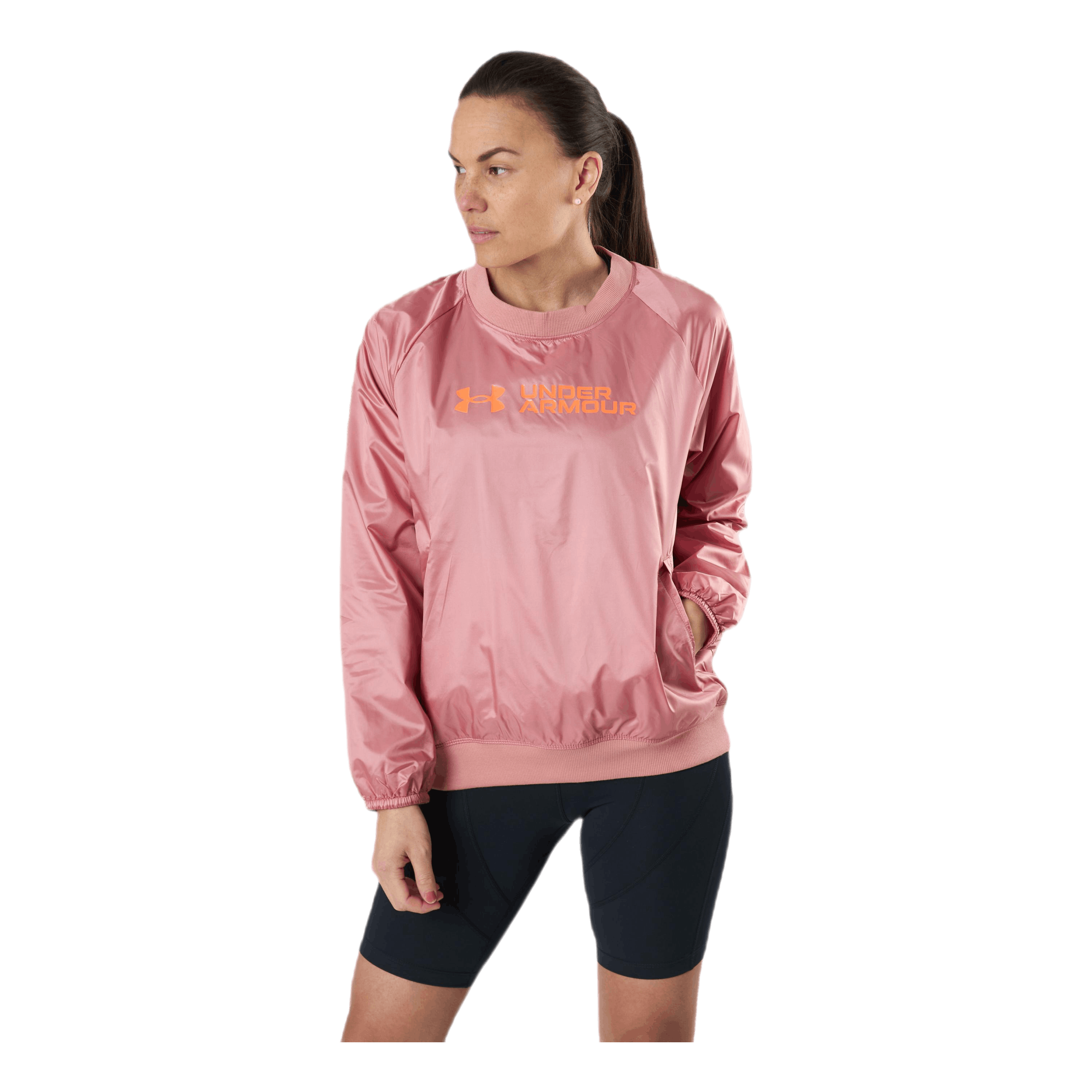 Under Armour Recover Woven Shine Crew Pink 1 Under Armour Recover Woven Shine Crew Pink