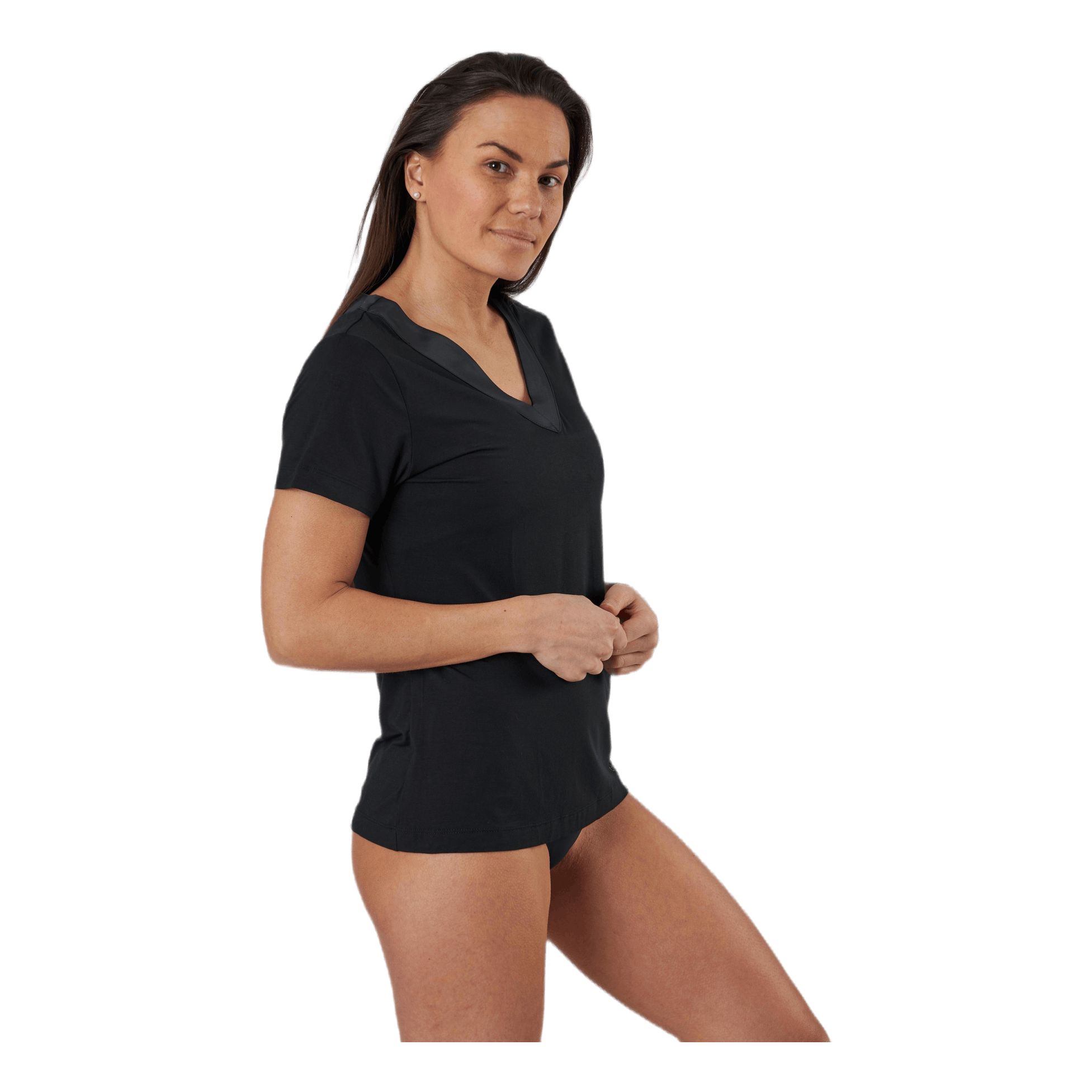 Calvin Klein S/S V-Neck Black 2 Calvin Klein S/S V-Neck Black - Bilde 2