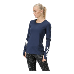 Nike Warm LS Stripe Top GRX Blue