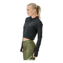 Nike Running Division Warm Top Crop Black -Billig Jakker butikk 191886955390 003 9843a36ed4d443e2a16512fb8afaffae