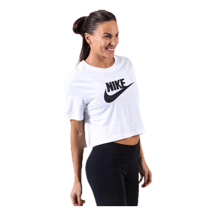 Nike Essential Icon Crop Futura Tee White/Black 2 Nike Essential Icon Crop Futura Tee White/Black - Bilde 2