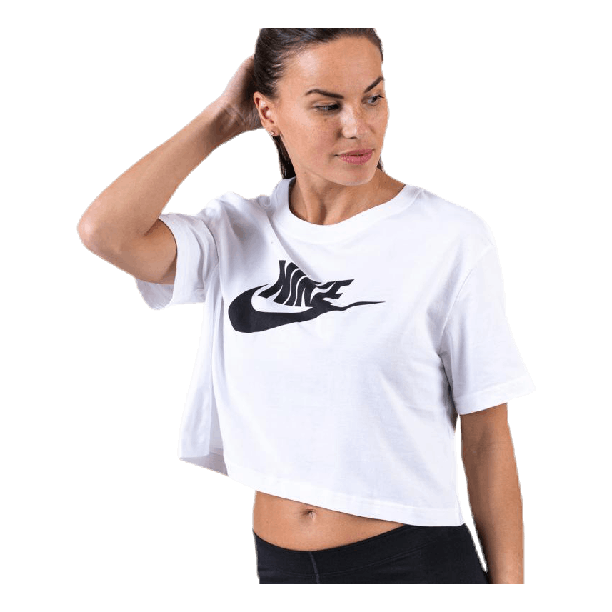 Nike Essential Icon Crop Futura Tee White/Black 6 Nike Essential Icon Crop Futura Tee White/Black - Bilde 6