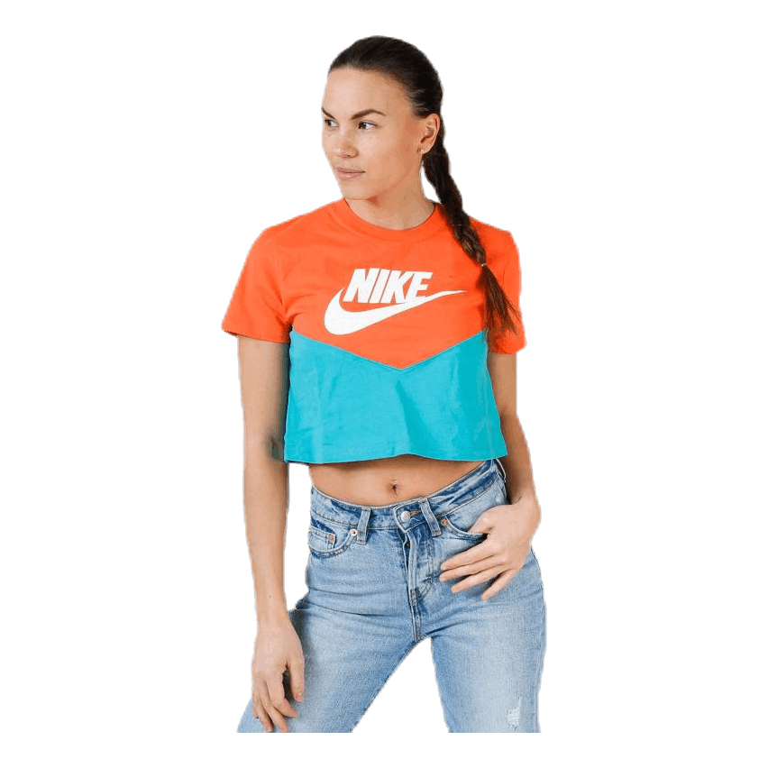 Nike Heritage SS Top Orange/Turquoise 1 Nike Heritage SS Top Orange/Turquoise