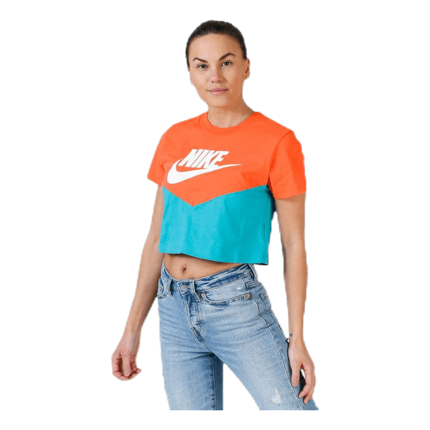 Nike Heritage SS Top Orange/Turquoise 3 Nike Heritage SS Top Orange/Turquoise - Bilde 3