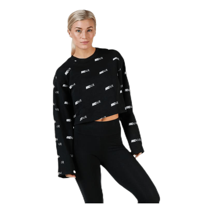 Nike Air AOP Fleece Crew White/Black 1 Nike Air AOP Fleece Crew White/Black