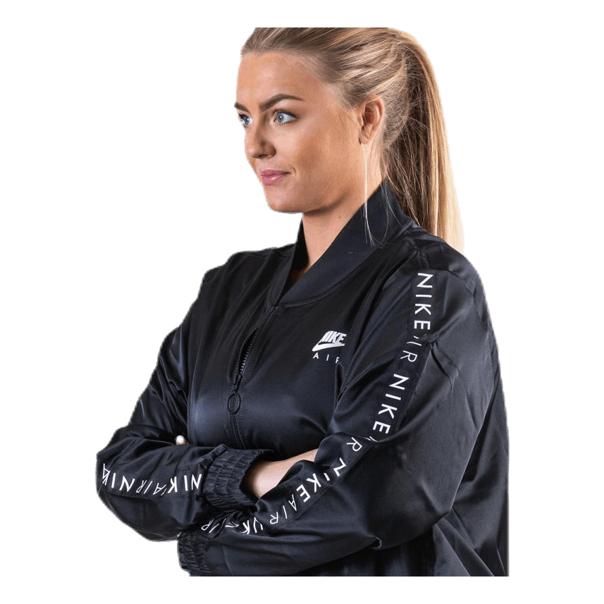 Nike Nsw Air Track Jacket Satin Plus Black 2 Nike Nsw Air Track Jacket Satin Plus Black - Bilde 2