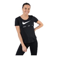 Nike Top SS Swoosh Run White/Black