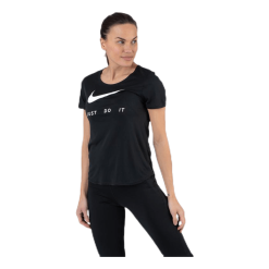 Nike Top SS Swoosh Run White/Black -Billig Jakker butikk 193654905798 004 170a1f3880bb4970b76bf39a46e790b3