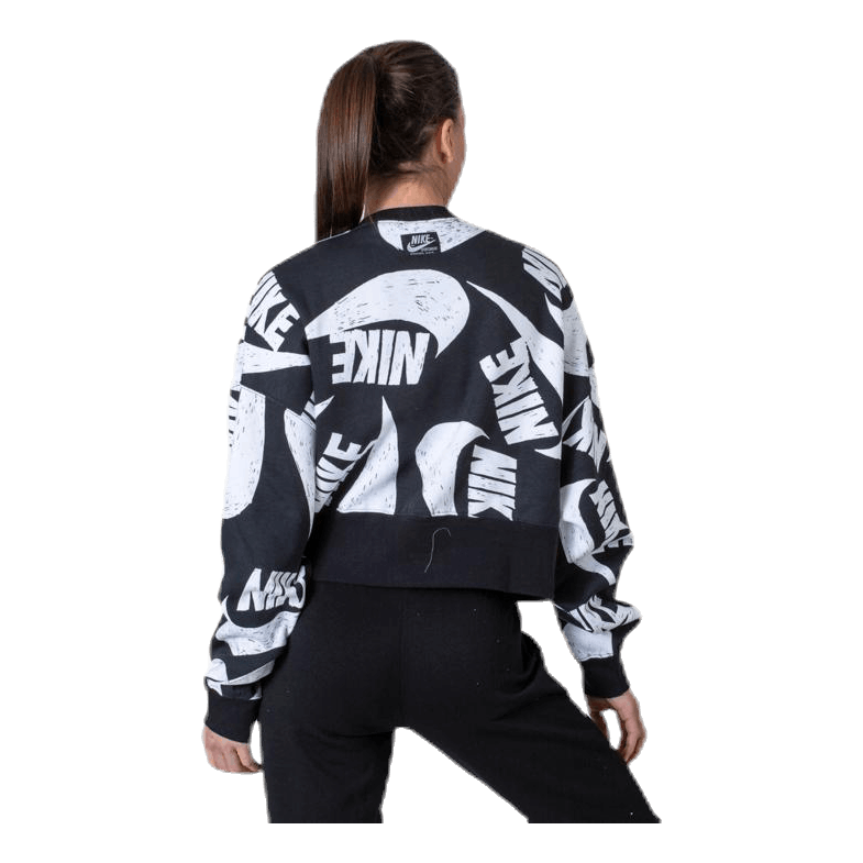 Nike Nsw Fleece Crew Black 2 Nike Nsw Fleece Crew Black - Bilde 2