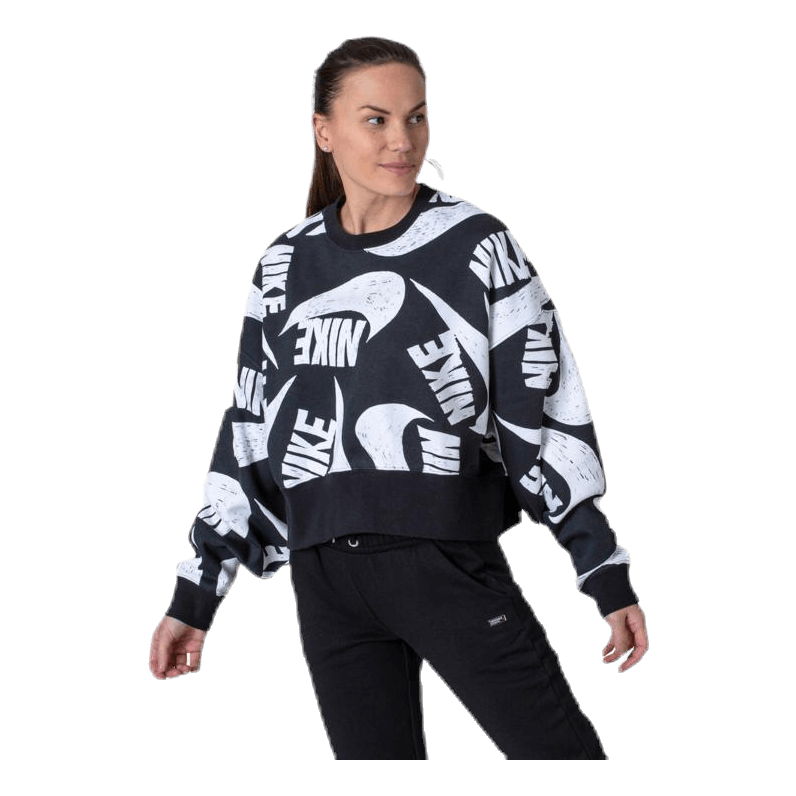 Nike Nsw Fleece Crew Black 3 Nike Nsw Fleece Crew Black - Bilde 3