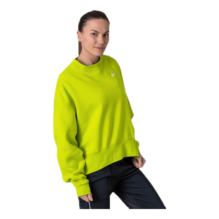 Nike Nsw Flc Trend Crew White/Green 1 Nike Nsw Flc Trend Crew White/Green