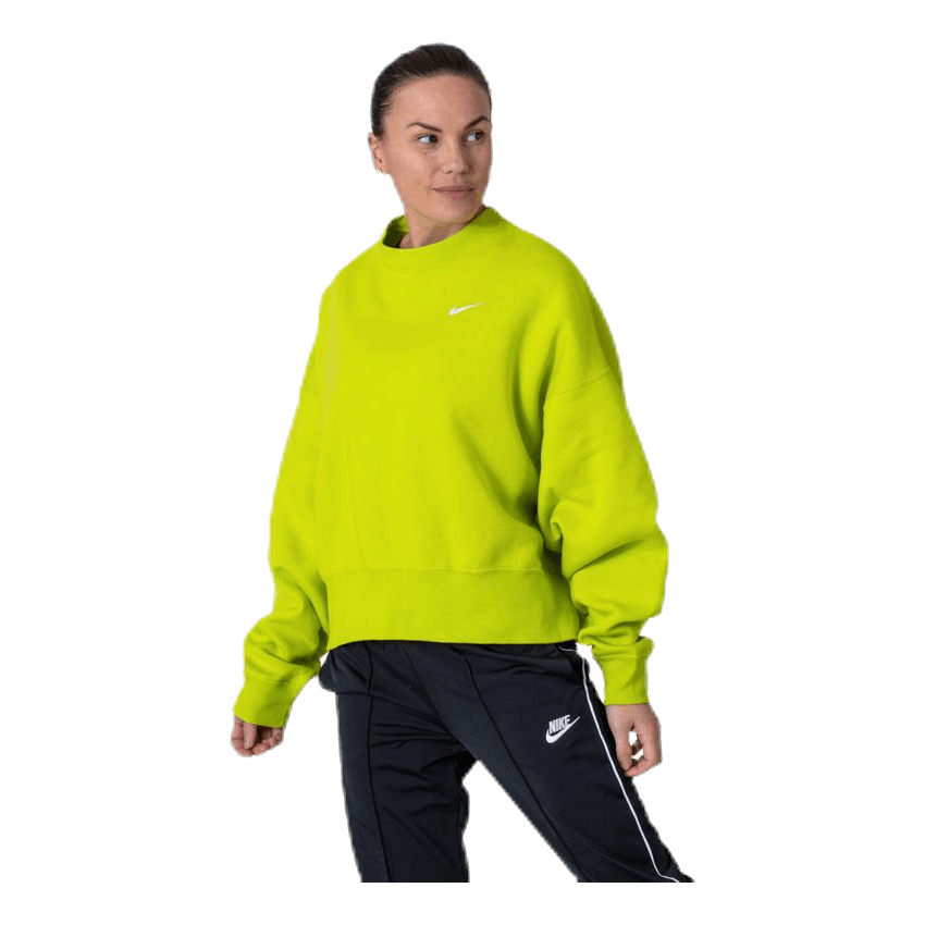 Nike Nsw Flc Trend Crew White/Green 3 Nike Nsw Flc Trend Crew White/Green - Bilde 3