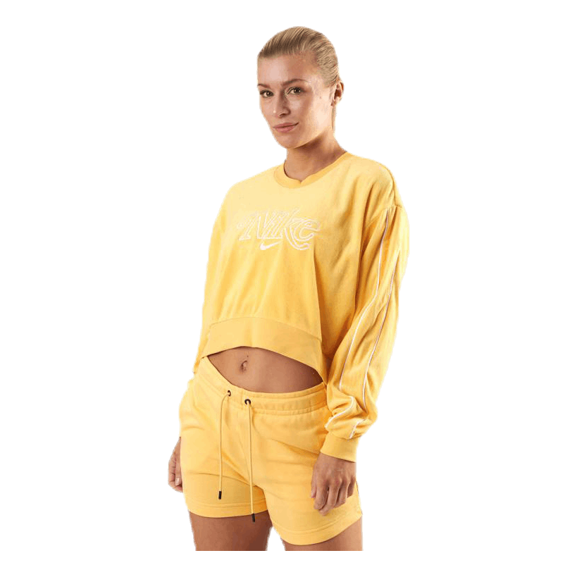 Nike Nsw Retro Femme Crew Terry Yellow 1 Nike Nsw Retro Femme Crew Terry Yellow