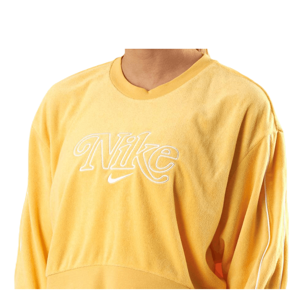 Nike Nsw Retro Femme Crew Terry Yellow 4 Nike Nsw Retro Femme Crew Terry Yellow - Bilde 4