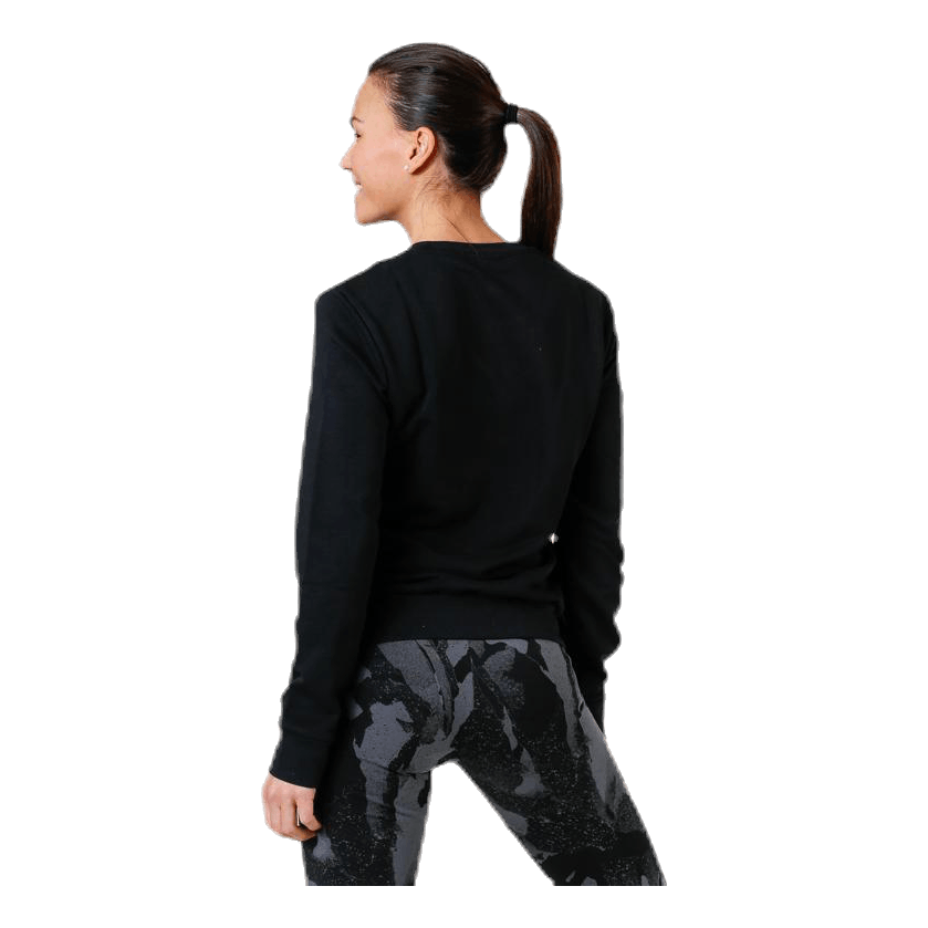 ADIDAS Essentials Linear Crewneck Black / White 2 ADIDAS Essentials Linear Crewneck Black / White - Bilde 2