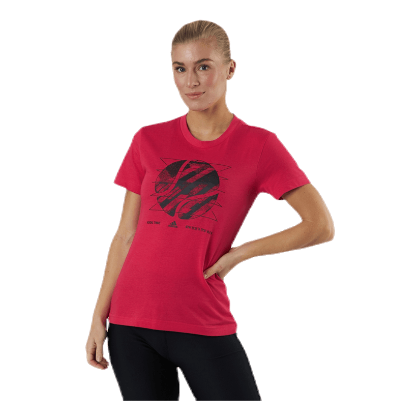 ADIDAS TENNIS Short Sleeve Tee US Open Pink 1 ADIDAS TENNIS Short Sleeve Tee US Open Pink