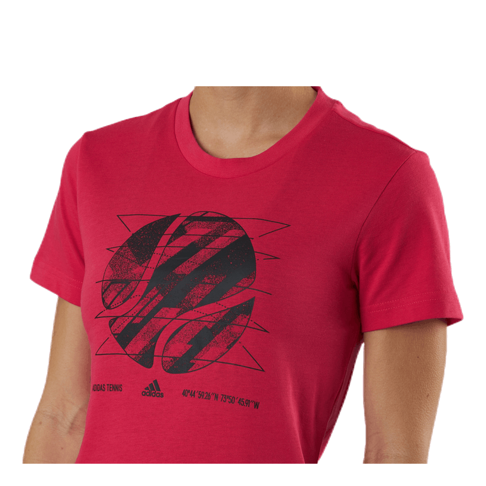 ADIDAS TENNIS Short Sleeve Tee US Open Pink 4 ADIDAS TENNIS Short Sleeve Tee US Open Pink - Bilde 4