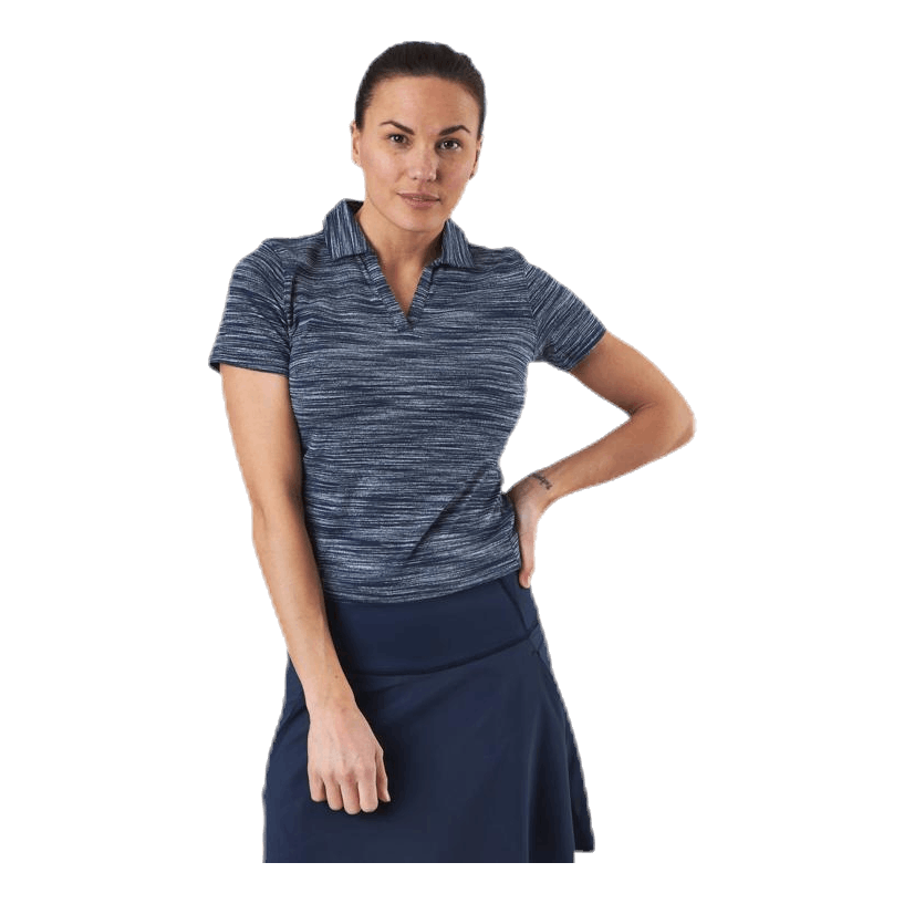 PUMA Golf Heather Slub Polo Blue 1 PUMA Golf Heather Slub Polo Blue