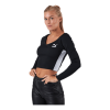 Puma Classics Ribbed Longsleeve Cropped Top Black