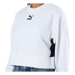 Puma Classics Cropped Crew White -Billig Jakker butikk 4062453586988 004 85a554c24f48412393f2ad8145f3f073