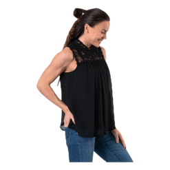 ONLY New Cat S/L Top Wvn Black