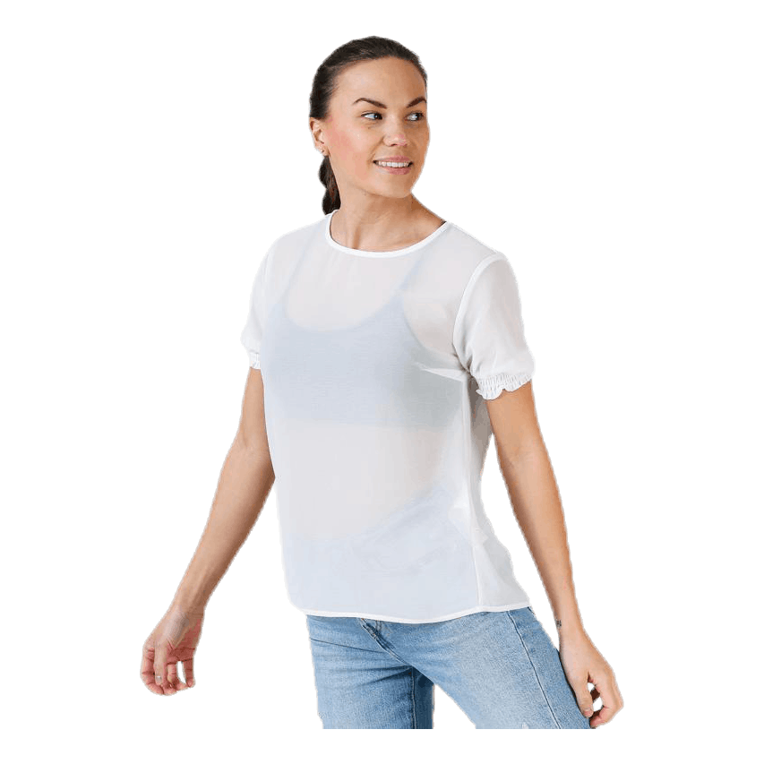 Pieces Amalie Ss Smock Top White 3 Pieces Amalie Ss Smock Top White - Bilde 3