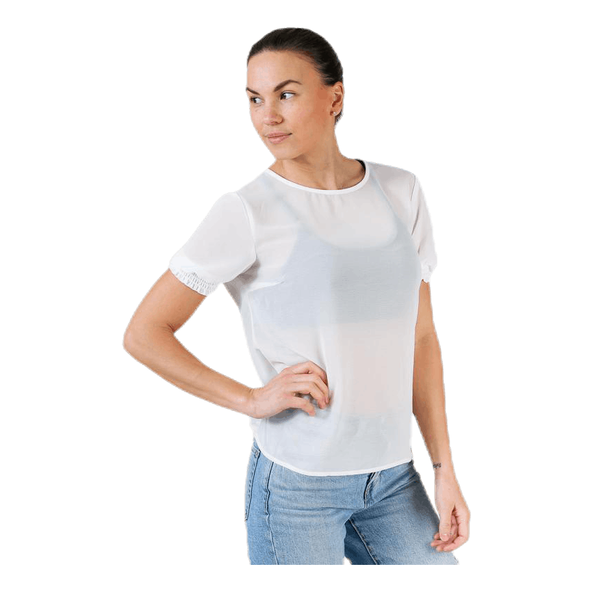 Pieces Amalie Ss Smock Top White 4 Pieces Amalie Ss Smock Top White - Bilde 4