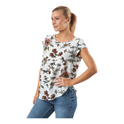 ONLY Vic Ss Aop Top Wvn White