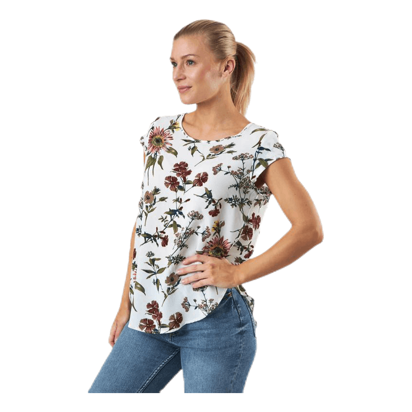 ONLY Vic Ss Aop Top Wvn White 1 ONLY Vic Ss Aop Top Wvn White