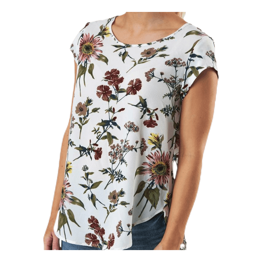 ONLY Vic Ss Aop Top Wvn White 4 ONLY Vic Ss Aop Top Wvn White - Bilde 4