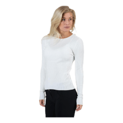 ONLY Natalia L/S Rib Pullover Knt White -Billig Jakker butikk 5714488722242 004 530248cc3ed14c7885a8f3a9a66ea88c