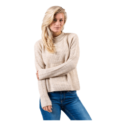 Pieces Ellen Ls O-Neck Knit White