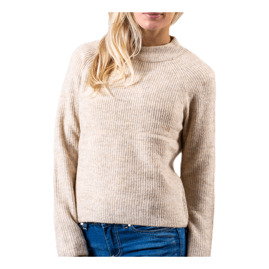 Pieces Ellen Ls O-Neck Knit White 2 Pieces Ellen Ls O-Neck Knit White - Bilde 2