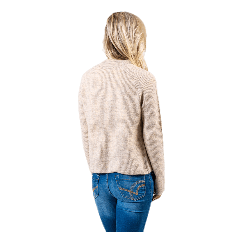 Pieces Ellen Ls O-Neck Knit White 3 Pieces Ellen Ls O-Neck Knit White - Bilde 3